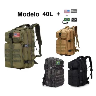 Militar Mochila Tática Assault 40L Camping Impermeável