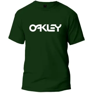 Camiseta Masculina Manga Curta em Novas Cores - Tecido 100% Algodão - VERDE ESCURO/BRANCO