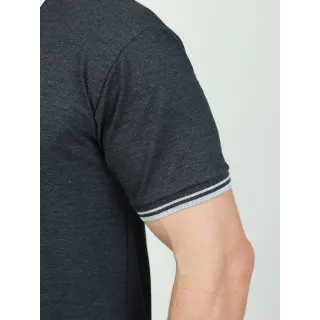 Camisa Basica Masculina Listra Piquet Polo Lisa - Azul Marinho