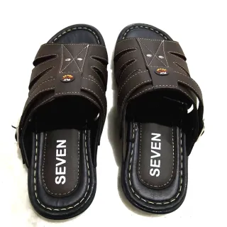 Anti-stress Couro Masculina Franciscana Sandália - Havana