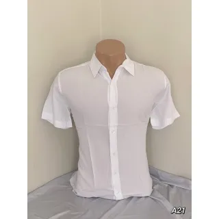 Camisa Masculina Praia Social Havaiana Slim Barata em Tecido Viscose - Azul