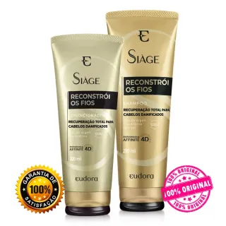 Shampoo + Condicionador Siàge (Cica Therapy, Nutri Ouro, Acelera o Crescimento e mais) - Raryel - Nutri Óleos Poderosos
