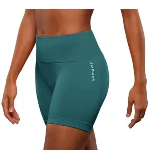 Lupo Feminino Fitness Cos LSport Short Basic Sem Costura - Aqua