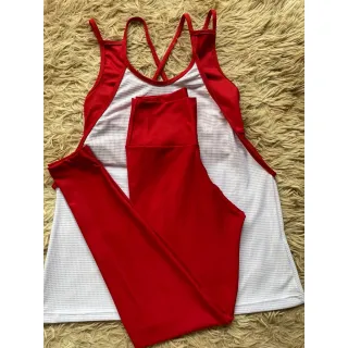 Moda Fitness Feminina Conjunto Trio Calça E Top + Blusa Embutida - 11