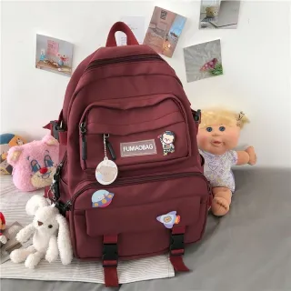 Mochila impermeável unissex grande Jx1436 para escola em nylon - Azul