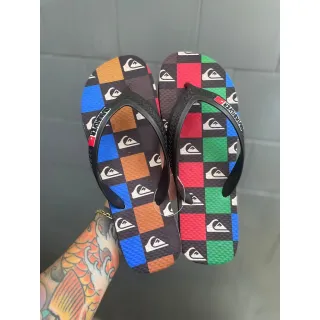 Colorido Quiksilver Sandália Chinelo Adulto e Infantil - 41/42