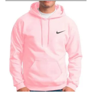 Unissex Canguru NK Moletom Blusa - Rosa