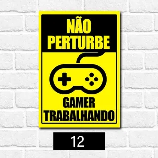Placa Decorativa Quarto Gamer Vintage - Frase Jogo Jogador Console - 23