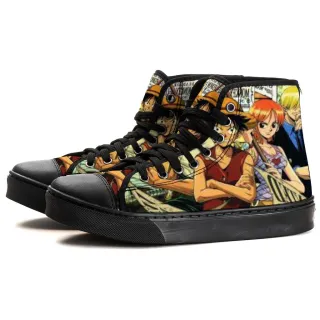 Amigos de Luffy - Tênis Cano Alto Anime One Piece