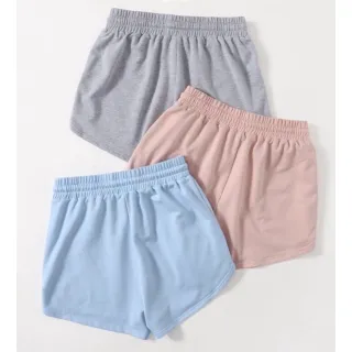 Short Moletom feminino cós elástico Plus Size G5 - Kit 3 unidades - Preto, Marrom, Nude