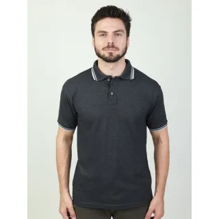 Camisa Basica Masculina Listra Piquet Polo Lisa - Azul Marinho