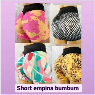 Levanta Bumbum Shorts Fitness Feminino - Academia - SHORT EMPINA PRETO