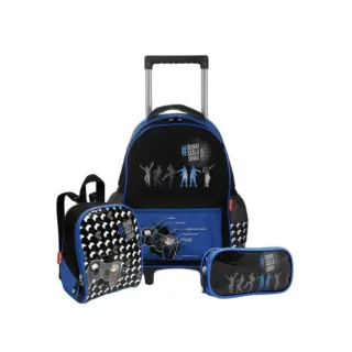 Mochila Infantil Escolar Kit 3D com Rodinhas - Meninos e Meninas - 12 polegadas sem kit menina