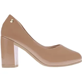 Confortável Sapato Scarpin Moda Boneca Salto Alto Quadrado Bloco - Preto 001