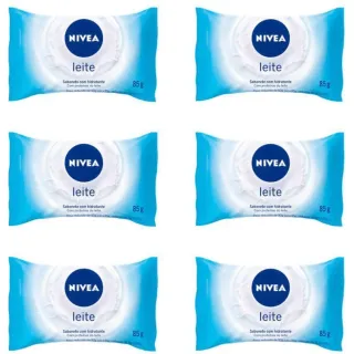 NIVEA Sabonete em Barra Hidratante Leite Promo 6 uni 85g - Único