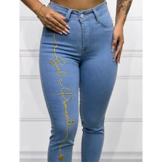 Cintura alta Sal e Pimenta jeans calça - Forma PEQUENA/ corte/ B 0337