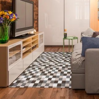 Tapete Premium Antiderrapante Jacquard Geométrico - Atacado Revenda - M1