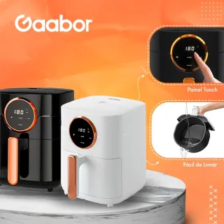 Air Fryer Gaabor Digital Touch 4L sem Óleo - Grafite / Branco - Grafite
