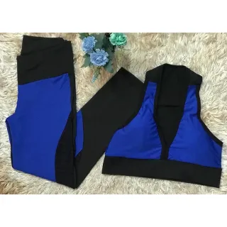 Top Plus Size Roupa de Academia Conjunto Calça Legging Fitness - Goiaba