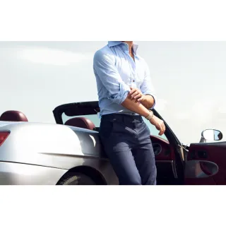 Alfaiataria Masculina Oxford - Calça Social Marinho Slim fit - 52