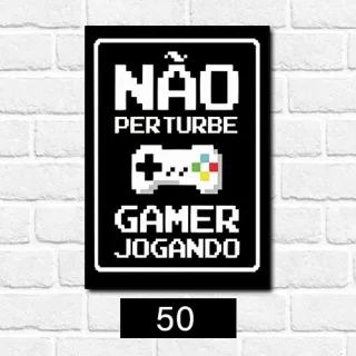 Placa Decorativa Quarto Gamer Vintage - Frase Jogo Jogador Console - 23