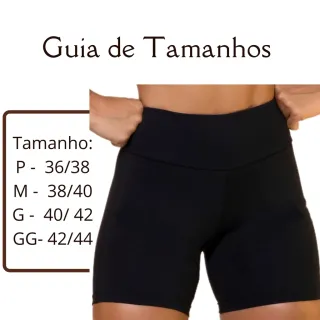 Ótima Qualidade Shorts Legging de Suplex Fitness Bermuda Feminina - Preto