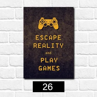 Placa Decorativa Quarto Gamer Vintage - Frase Jogo Jogador Console - 23