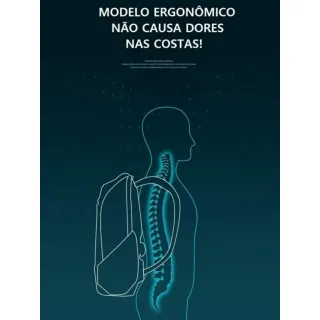 Mochila Executiva Grande em Couro PU Reforçada para Trabalho, Faculdade e Notebook RC-5013-5 - Preto