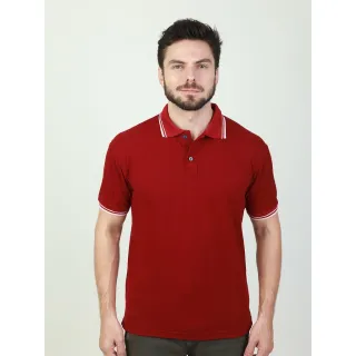 Camisa Basica Masculina Listra Piquet Polo Lisa - Azul Marinho