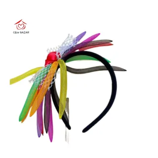 Fantasia Cosplay Kit Tiara Arco de Cabelo com Orelhas de Anjo e Coelho para Carnaval e Festa - Anjo Branco