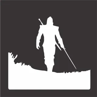 Quadro Vazado Gamer Geek em MDF 3mm - Decoração Original - The Witcher DV_0419