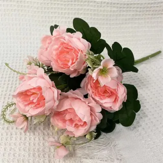 Pacote favorável de 1 unidade de flor artificial rica em peônia - Desconto de 4759 - Champanhe