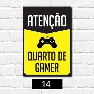 Placa Decorativa Quarto Gamer Vintage - Frase Jogo Jogador Console - 23