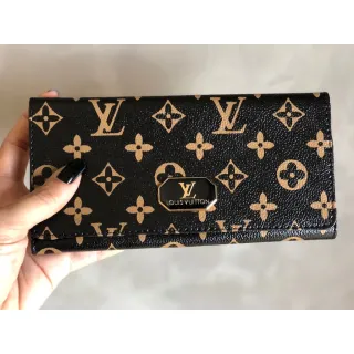 Promoção Carteira Feminina Importada - Porta Documentos e Cartões - Preto LV