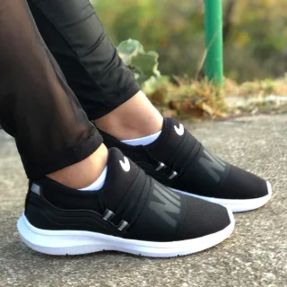 Tenis Confortável Feminino Meia para Academia Caminhada Fitness - NK Preto Pink