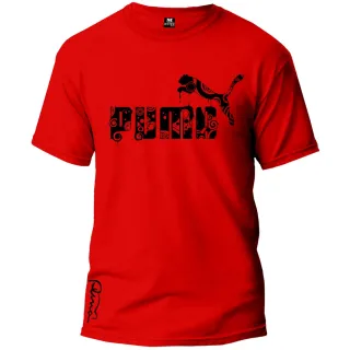 Camiseta Puma Manga Curta 100% Algodão Adulto Fresquinha Novo Tecido - VERDE ESCURO/PRETO