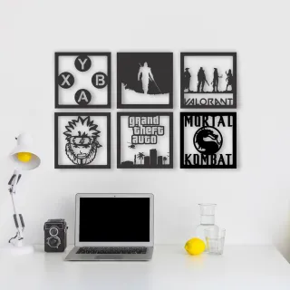 Quadro Vazado Gamer Geek em MDF 3mm - Decoração Original - The Witcher DV_0419