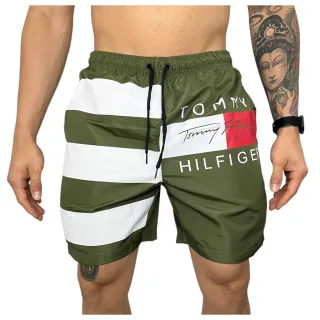 Bermuda Tactel Masculina Mauricinho para Praia - Shorts de Verão - Preto Liso