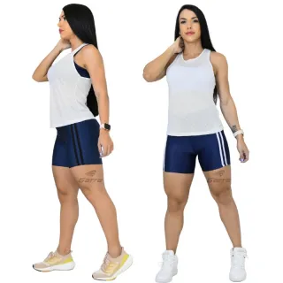 Conjunto Fitness Suplex: Regata Dri-Fit e Short Cós Alto - CINZA - MARSALA