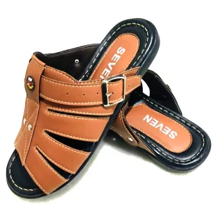 Anti-stress Couro Masculina Franciscana Sandália - Havana