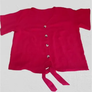 Plus Size Blusa Feminina Amarrar - Preta