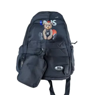 Moda Coreana Casual Feminina Masculina: Mochila Escolar Impermeável - 014Azul