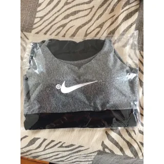 Academia Conjunto Fitness Feminino Top Alcinha - Preto/Azul