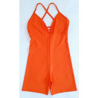 Macaquinho de Academia Feminino Suplex Alcinha Cruzado - Fitness Curto - Ref.002