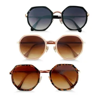 Óculos de sol Bali Feminino Unissex - Proteção UV 400 - Bali PRETO C/ DOURADO