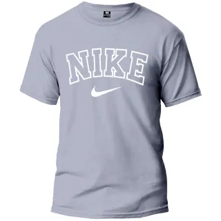 Camisa Manga Curta Fresca N.K em Tecido 100% Algodão - AZUL MARINHO/BRANCO