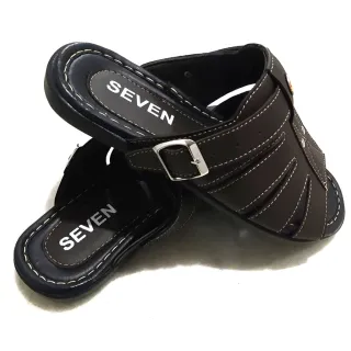 Anti-stress Couro Masculina Franciscana Sandália - Havana