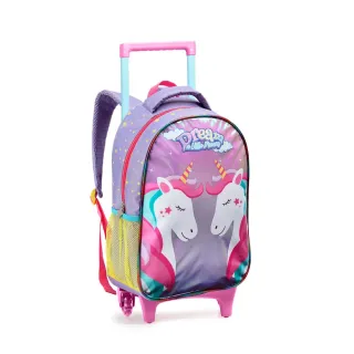 Conjunto Infantil Mochila Rodinhas Sereia/Unicórnio Menina Escolar - Sereia