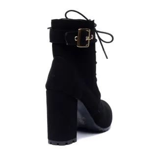 Exclusiva Bota Tratorada Coturno Salto Médio Cano - 37