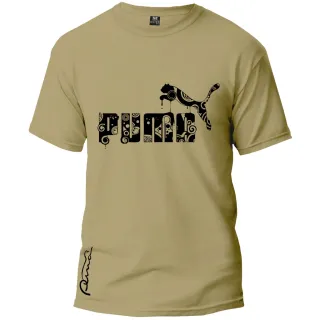 Camiseta Puma Manga Curta 100% Algodão Adulto Fresquinha Novo Tecido - VERDE ESCURO/PRETO